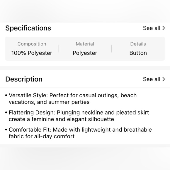 Pleated Plunging Dress ❤️ - Picture 4 of 4